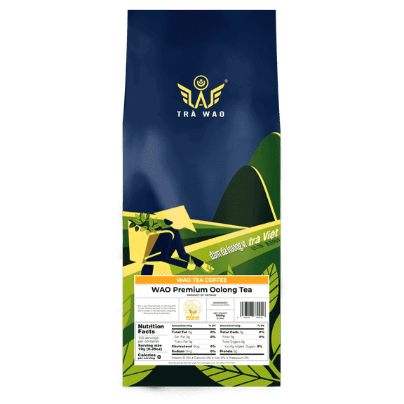 WAO Premium Oolong Tea, Four Seasons Blend, Vietnamese Loose Leaf, 2.2 lb (1kg)