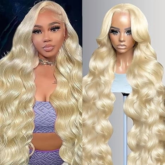 Glamm Global 13x4 Lace Front Wig Human Hair 200 Density 22 Inch Body Wave 613 Blonde Wig Human Hair 13x4 200 Density HD Lace Front Wigs Human Hair Blonde Pre Plucked for Women