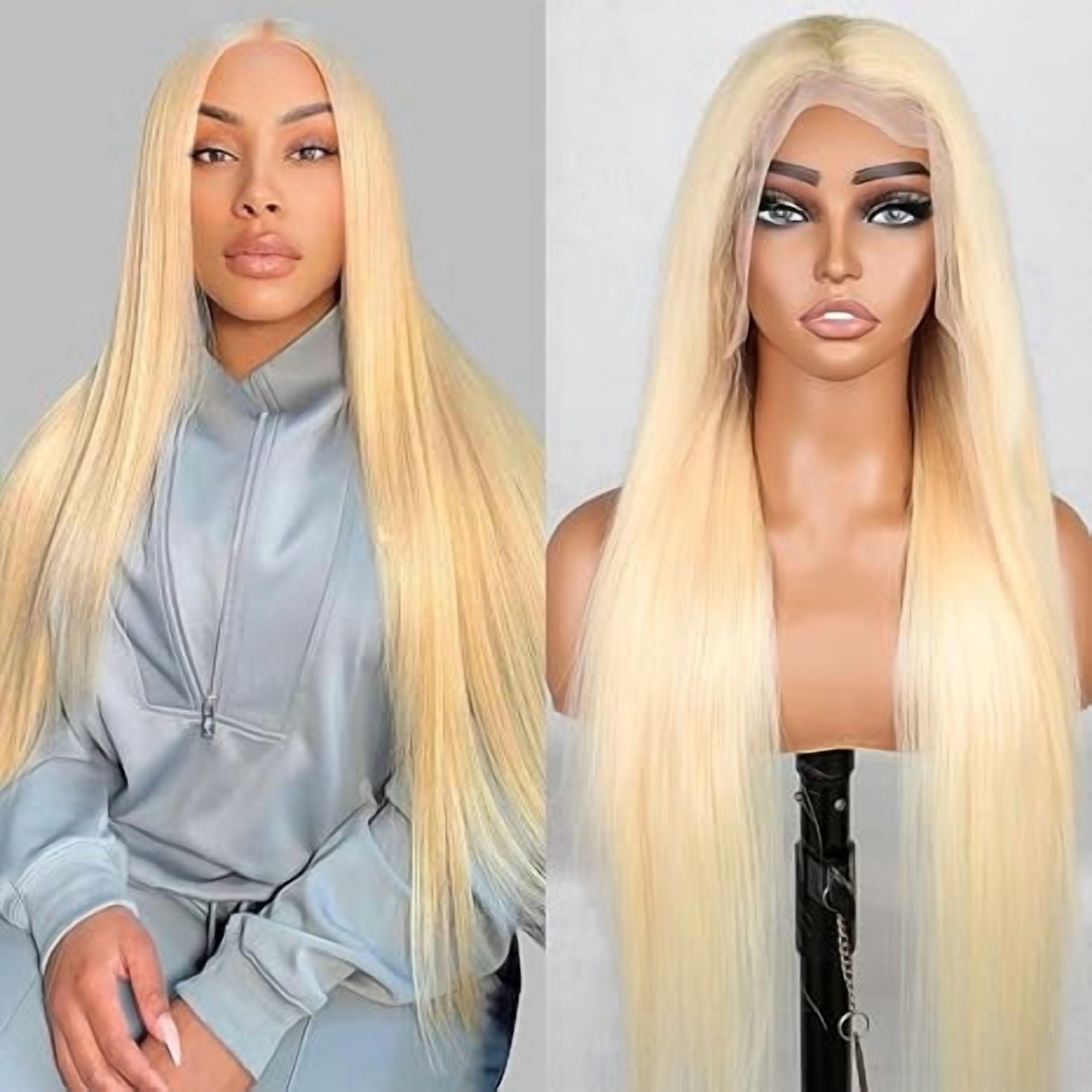 Glamm Global 13x6 Lace Front Wig Human Hair 200 Density 28 Inch Straight 613 Blonde Wig Human Hair 13x6 200 Density HD Lace Front Wigs Human Hair Blonde Pre Plucked for Women