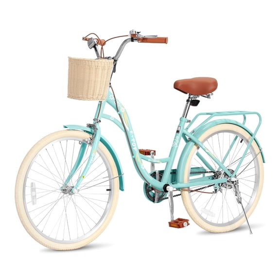 WARAYZ 24 Inch Girls Bike with Basket, Adjustable Seat & Handlebar, Dual Brakes, Steel Frame, Kids Bicycle Age 10