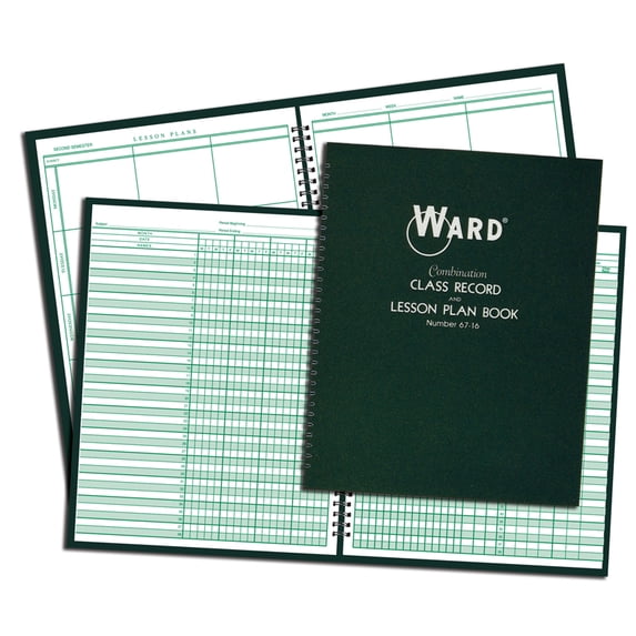 Combination Class Record & Lesson Plan Book (6-7 Weeks, 6 Periods)