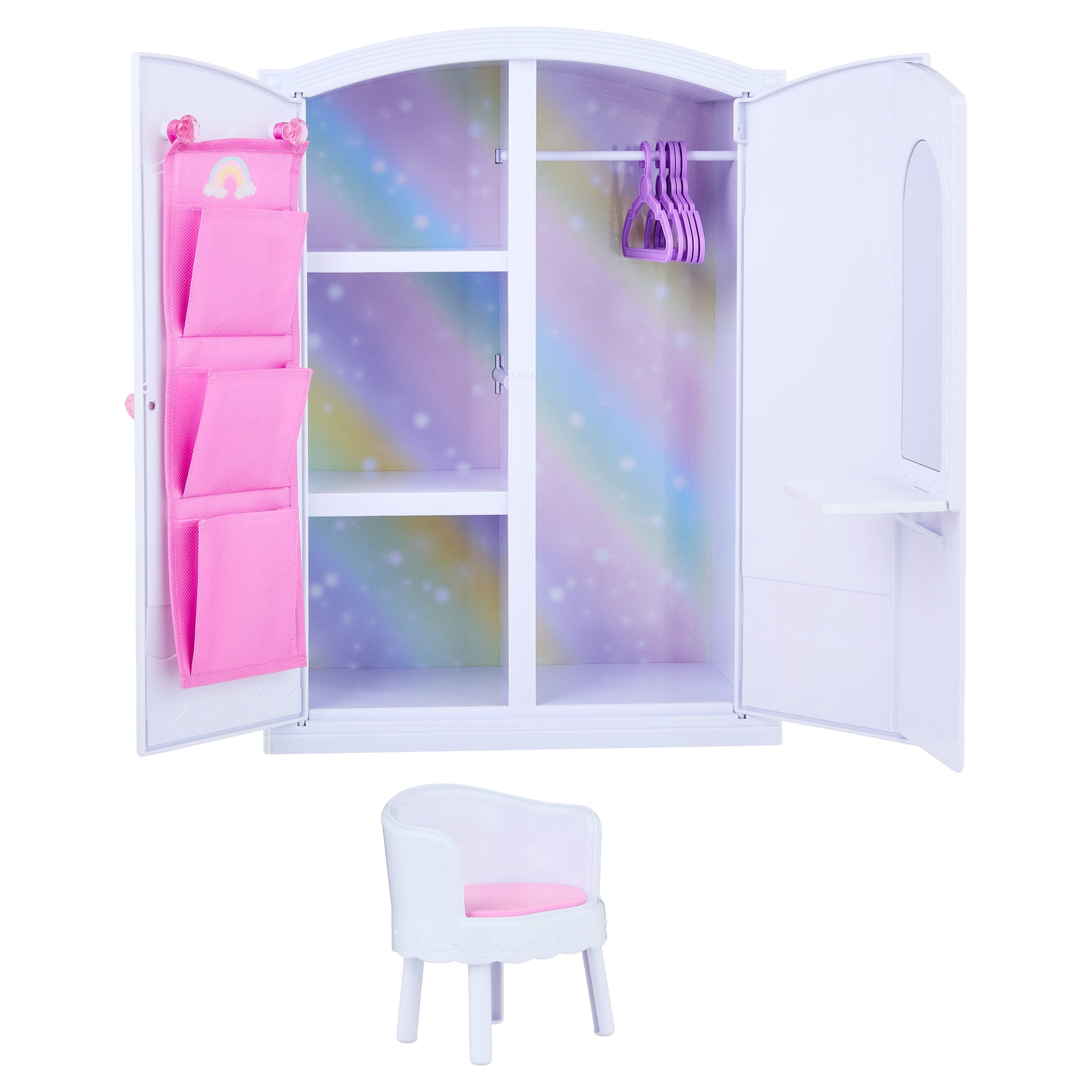 My Life As Wardrobe Closet Play Set for 18-Inch Dolls, 8 Pieces