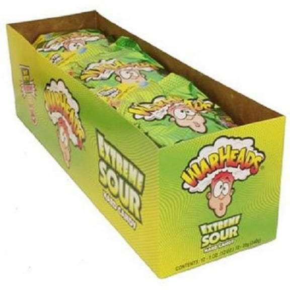 WARHEADS EXTREME SOUR HARD CANDY 1 oz Each ( 12 in a Pack )