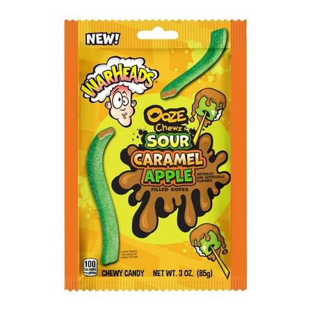 Warheads Halloween Ooze Chewz Caramel Apple Ropes 3oz