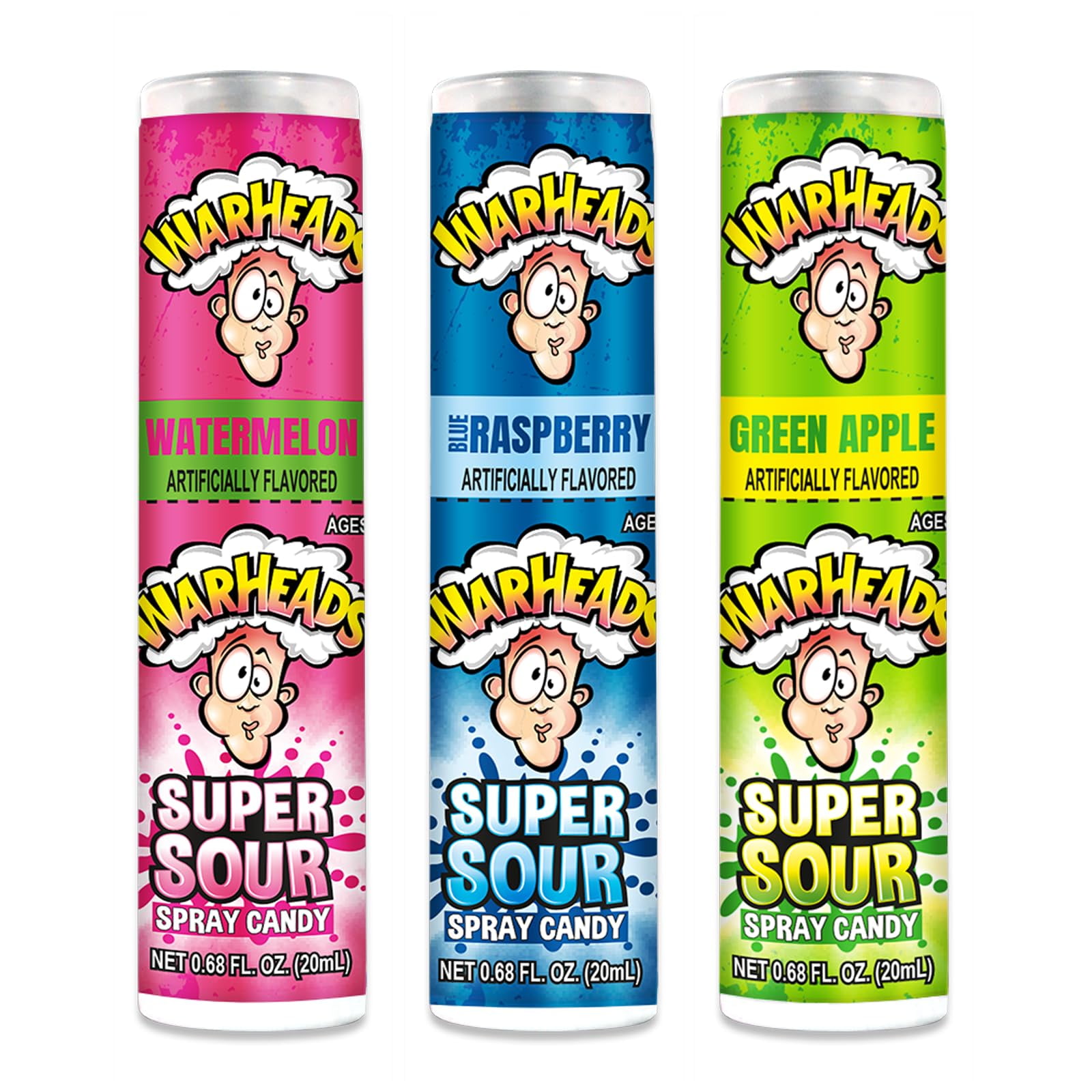 WARHEADS - Super Sour SAF21 Candy Spray - Blue Raspberry, Green Apple ...