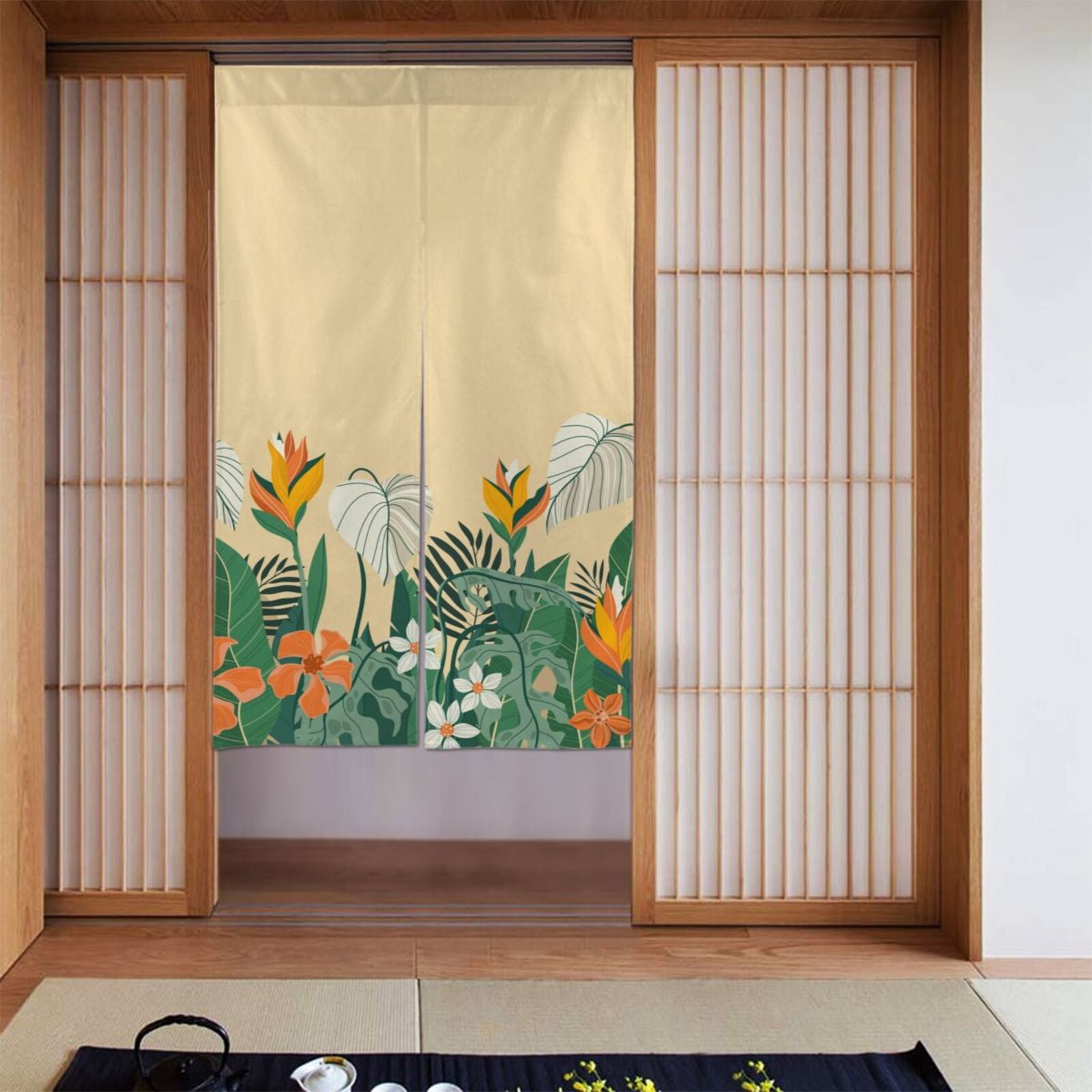 GIBZ Personalized Japanese Noren Doorway Curtain With Photo Picture