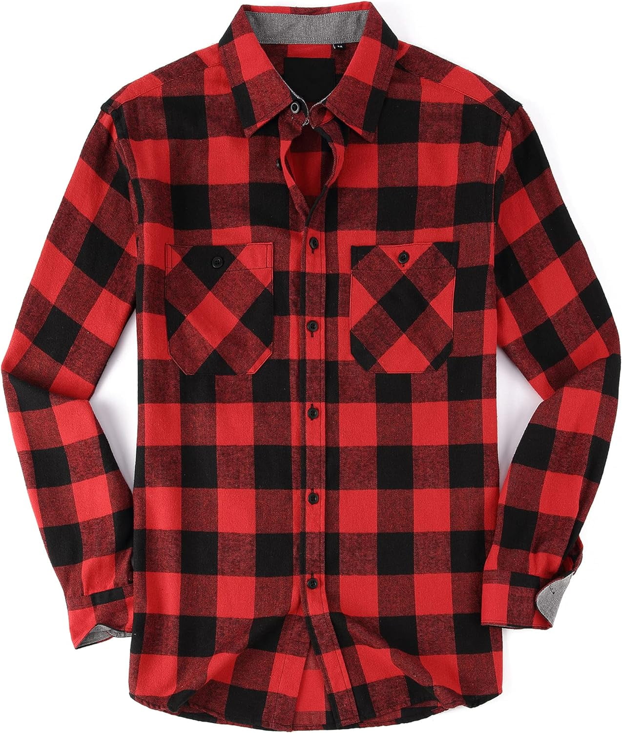WARHORSEE Flannel Shirt for Men Long Sleeve Regular Fit Button Down ...