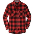 thumbnail image 1 of WARHORSEE Flannel Shirt for Men Long Sleeve Regular Fit Button Down Casual Plaid Shirt, 1 of 6