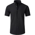 thumbnail image 1 of WARHORSEE Mens Knit Dress Shirts Performance Moisture Wicking Wrinkle Free 4 Way Stretch Casual Button Down Shirt, 1 of 11