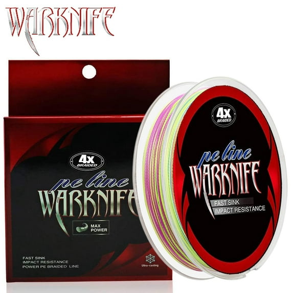 WARKNIFE 4 Braided 100m 109 Yard Vigorous Horsefish Line Camouflage Green/Blue Multicolor PE Line 6lb-100lb Tension Braided Fishing Line