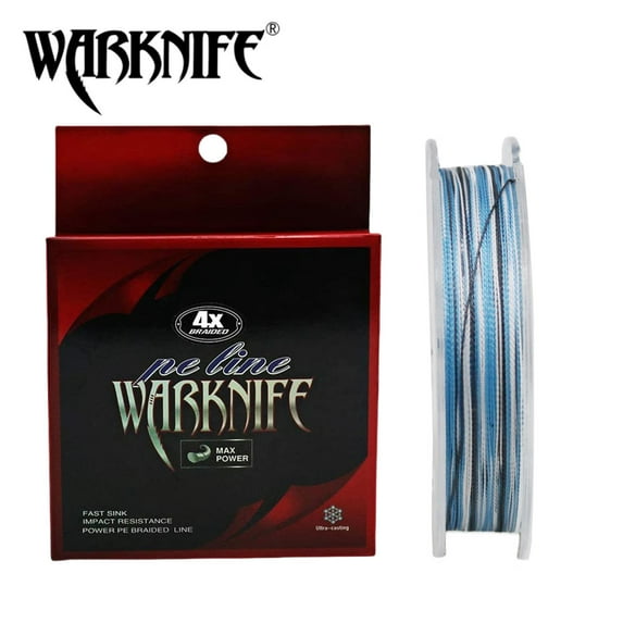 WARKNIFE 4 Braided 100m 109 Yard Vigorous Horsefish Line Camouflage Green/Blue Multicolor PE Line 6lb-100lb Tension Braided Fishing Line