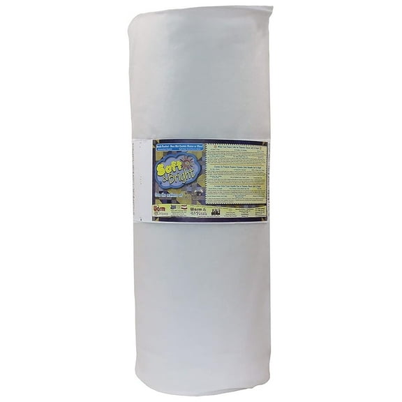 WARM COMPANY Polyester Batting - Soft & Bright - 90" x 25 Yard Roll - Queen Size - Needle Punched - USA Made