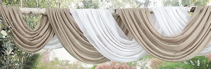 WARM HOME DESIGNS 6 Yards Nude Chiffon Fabric for Kitchen or Wedding Arch Decorations. CF 216 NUDE