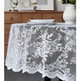 thumbnail image 1 of WARM HOME DESIGNS 120 Round English Rose White Lace Tablecloth for 10-12 Guests. LTC ROU White 12o, 1 of 4