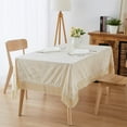 thumbnail image 1 of WARM HOME DESIGNS 60 x 84 inch Beige Printed Foil Velvet Tablecloth. ITC Beige 60x84, 1 of 4