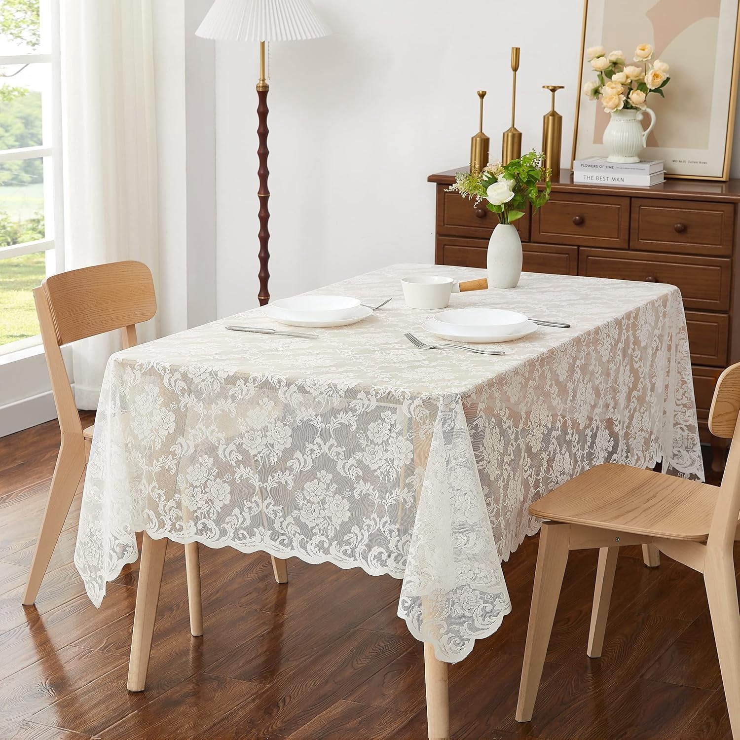 warm-home-designs-elegant-60x144-inch-ivory-long-tablecloth-for-rustic