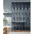 thumbnail image 1 of WARM HOME DESIGNS Navy Lace Shower Curtain 72 W x 84 L Inches with Attached Valance & Tassels. LA Navy 84, 1 of 4