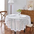 thumbnail image 1 of WARM HOME DESIGNS Round Tablecloth 90 Inches. Lace Modern Tablecloth is Perfect as Holiday Tablecloth or Banquet Tablecloth. RIT White Round 90, 1 of 3