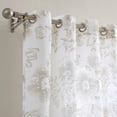 thumbnail image 1 of WARM HOME DESIGNS Sheer Floral Linen Curtains 84 Inches Long. 2 Printed Modern Farmhouse Curtains. Embroidered, Textured Flower Pattern Curtains for French, Country or Floral Decor. FLO Linen 84, 1 of 4
