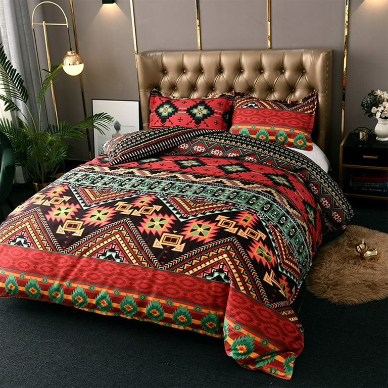 WARMDERN Boho Duvet Cover Set, Tufted Bedding Duvet Covers Soft Washed