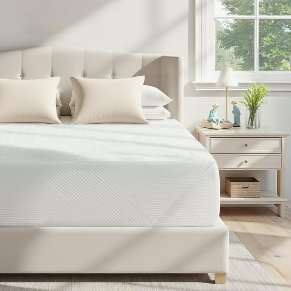WARMKISS 12 Inch Queen Cooling Gel Memory Foam Mattress CertiPUR US Certified Fiberglass Free Pressure Relief Bed in a Box