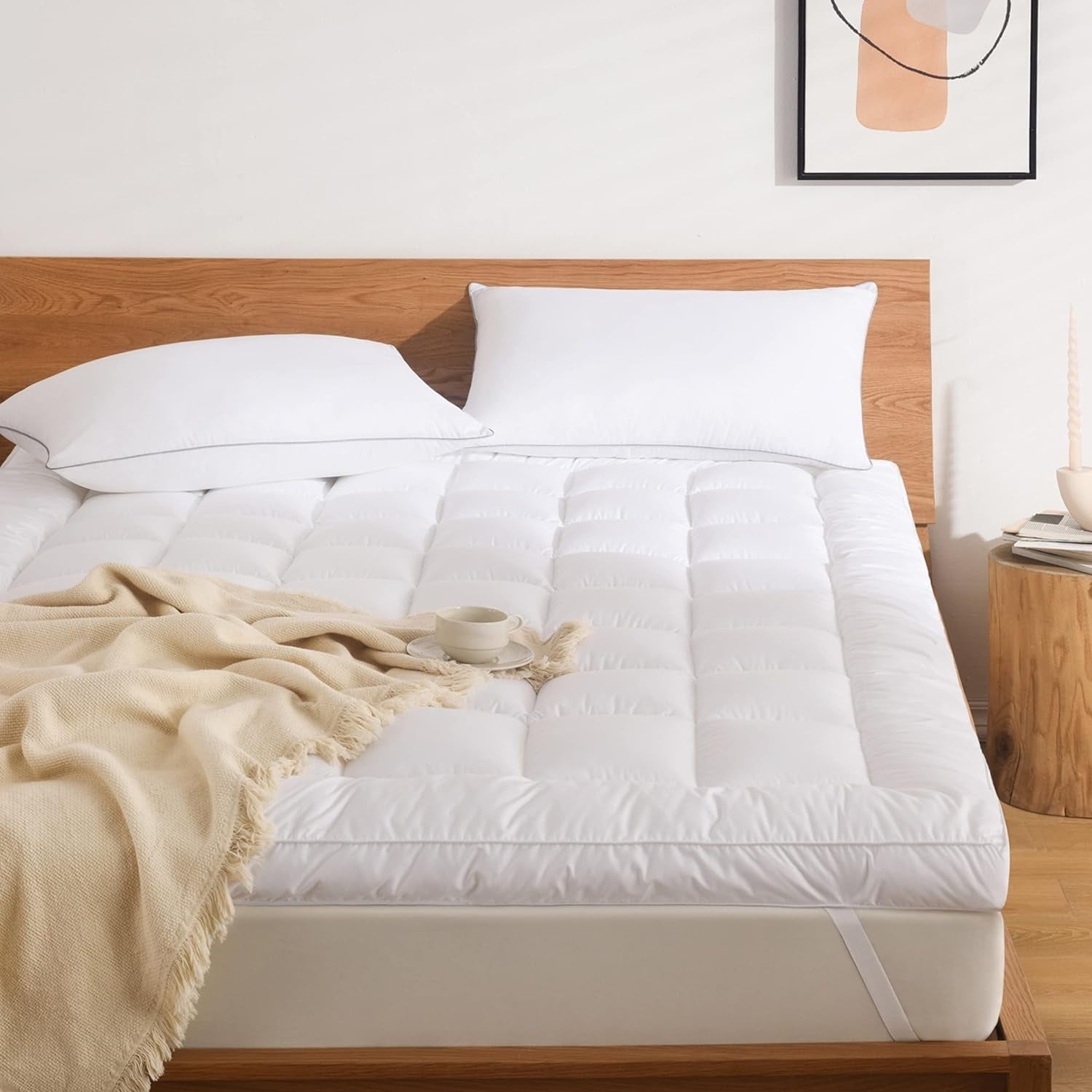 Warmkiss Dual Layer Mattress Topper Cal King Extra Thick Down Warmkiss Dual Layer Mattress Topper Cal King Extra Thick Down