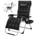 thumbnail image 1 of WARMOUNTS 29'' XXL Oversized Zero Gravity Lounge Chair, Folding Recliner Chair Adjustable w/ Pillow, Side Tray, 500lbs, for Yard, Lawn, Terraces, Balcony, Pool, 1 of 8