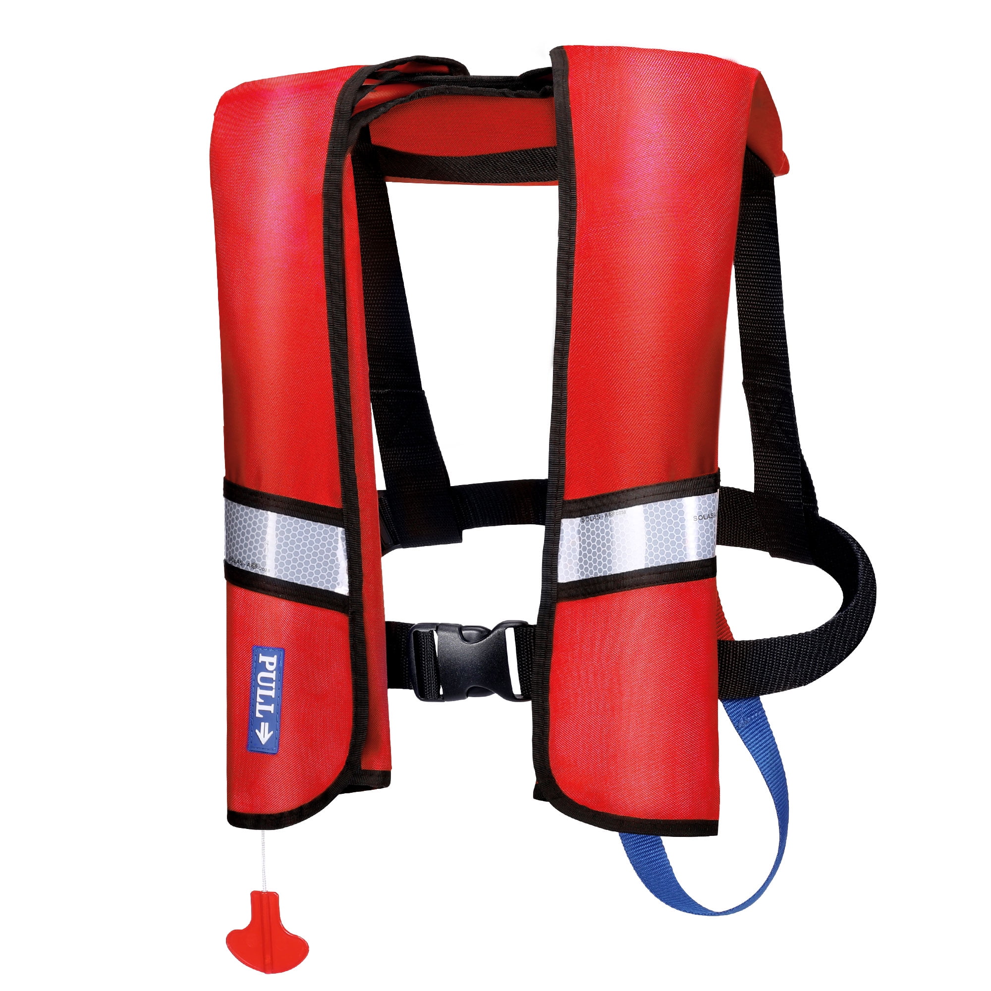Automatic Inflatable Life Jacket with Reflectors, Safety Adult Life Jacket PFD Survival Buoyancy Life Vest for Boating Fishing Sailing Kayaking