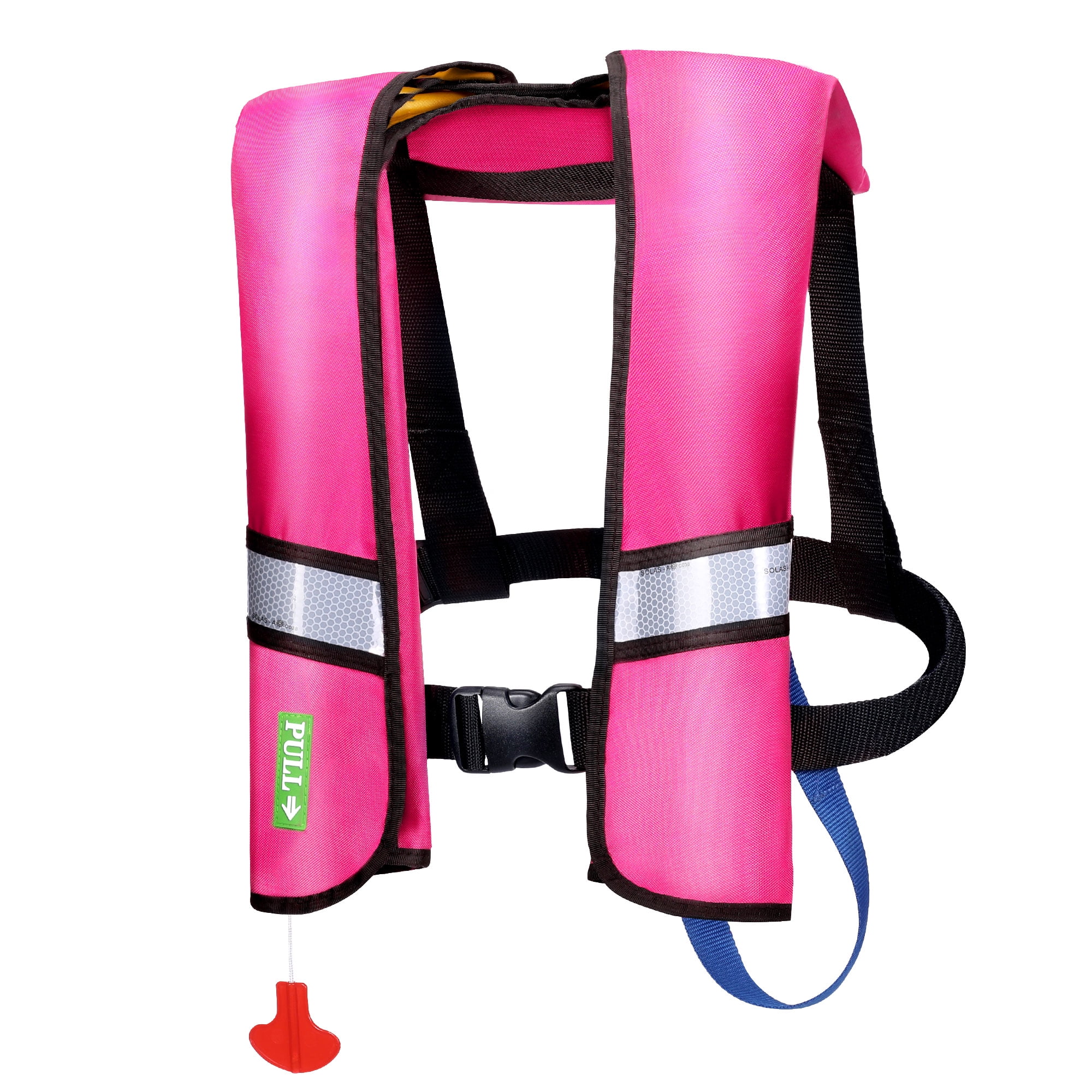 WARMOUNTS Automatic Inflatable Life Jacket with Reflectors & Whistle, Adult  PFD Survival Buoyancy Vest for Boating, Fishing, Sailing, Surfing