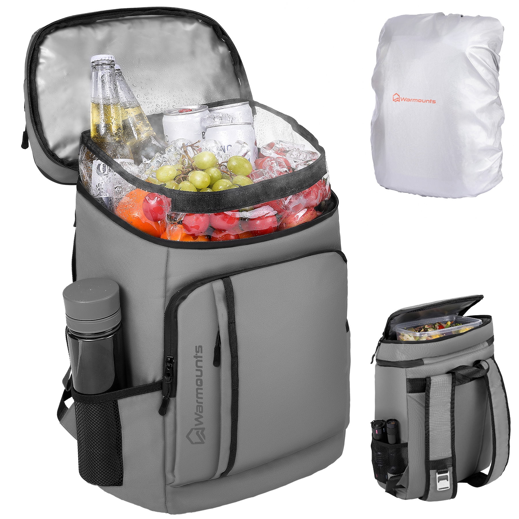 WARMOUNTS Backpack Cooler Insulated 36 Cans w/ Insulating Cover