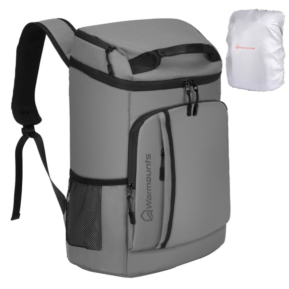 WARMOUNTS Backpack Cooler & Insulated Bag 2 in 1, 36 Cans w/ Insulating Cover, Upgraded Leakproof Soft Cooler Backpack 2 Compartment for Camping Hiking Picnic Beach