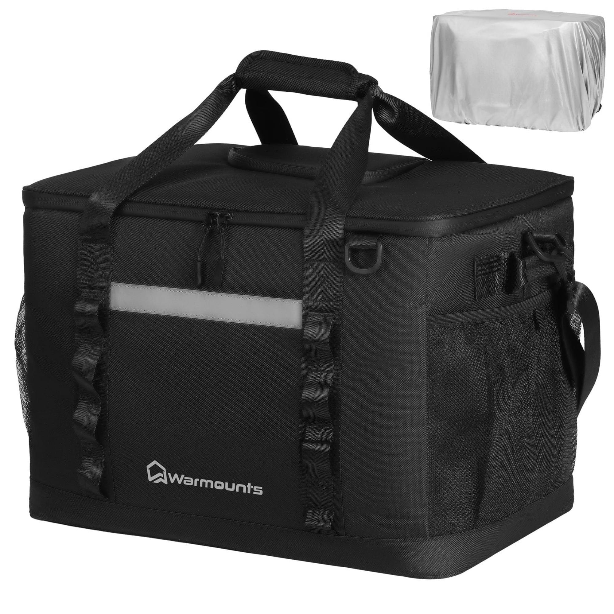 WARMOUNTS Camping Cooler Bag 75 Cans & Insulated Bag 2 in 1, w/ Insulating Cover, Upgraded Leakproof Soft Cooler Bag Top Opening for Camping Hiking Picnic Beach