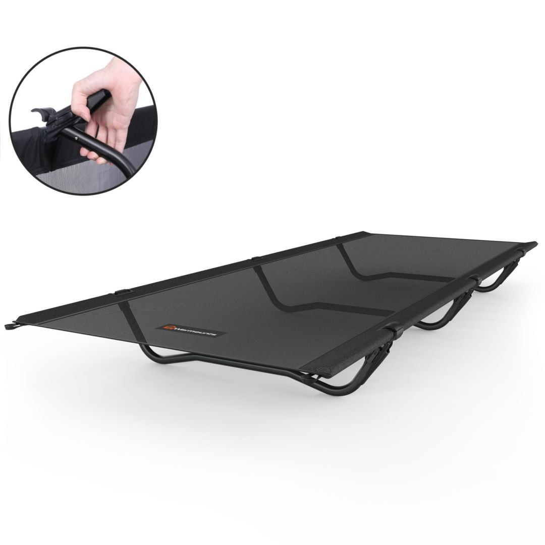 WARMOUNTS Compact Camping Cots Pro, 360 Grip Lock Patent Structure for