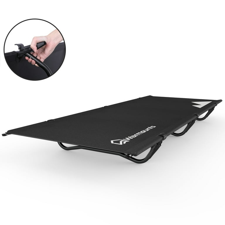 WARMOUNTS Compact Camping Cot Pro, 360° Grip Lock, 30