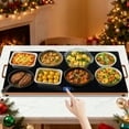 thumbnail image 1 of WARMOUNTS Electric Warming Tray 32''×18'', Adjustable Temperature, 10s Full Surface Heating, Smart Scheduling + Timer, Intelligent Digital Display, Food Warmer for Parties, Buffet, Home Use, 1 of 10
