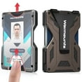 thumbnail image 1 of WARMOUNTS Men's Metal Wallet, Slim Carbon Fiber Wallet with Money Clip and 3D Clear ID Card Holder, RFID Blocking Minimalist Wallet, Present for Men in Christmas, Valentine's Day, 1 of 10