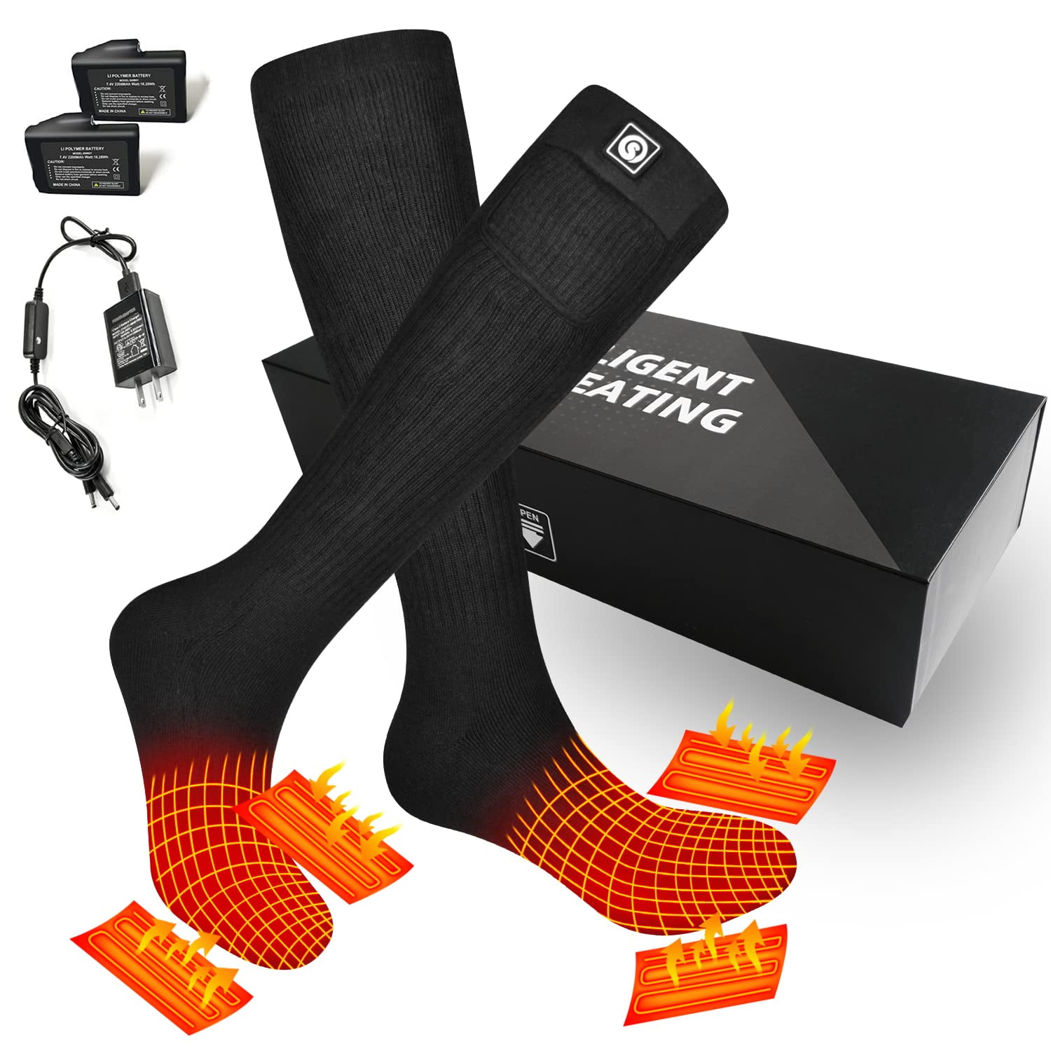 WARMSTOORE Rechargeable Electric Battery Heated Socks for Men Women