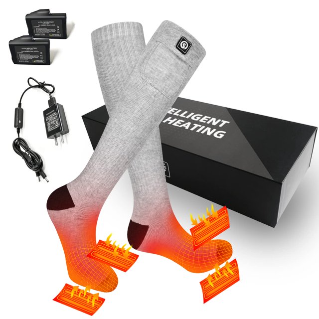 WARMSTOORE Rechargeable Electric Battery Heated Socks for Men Women