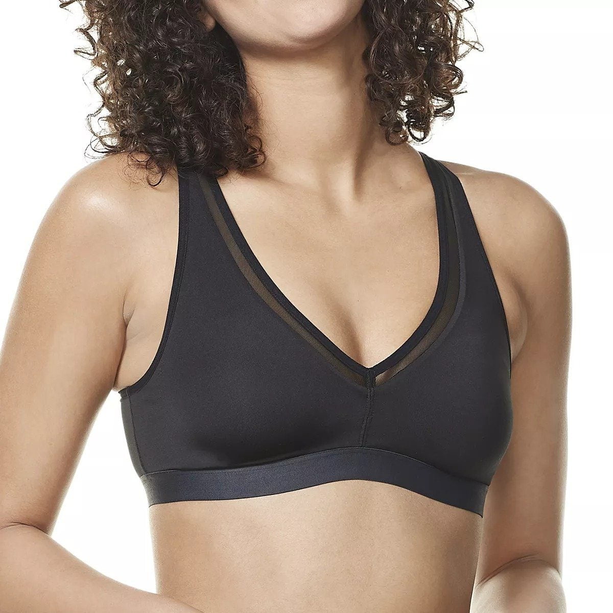 WARNER'S Black Easy Does It Wireless with Mesh Contour Bra, US Small, NWOT