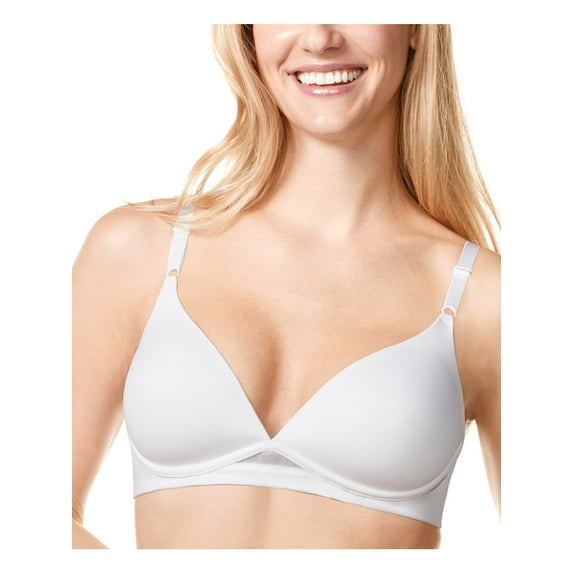 WARNERS Intimates White Mesh Center Flexibility Plunging Contour Cups Underwire Bra 38DD