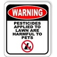 thumbnail image 1 of WARNING PESTICIDES APPLIED TO LAWN ARE HARMFUL TO PETS Aluminum Composite Sign, 20"x24", 1 of 1