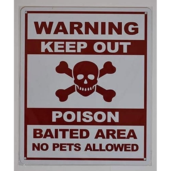 Building Signs Warning Signs Keep Out Poison Baited Area Sign Aluminium