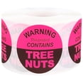 thumbnail image 1 of "WARNING This Product CONTAINS TREE NUTS" Labels | 1.5" Inch Round | 500 Pack, 1 of 4