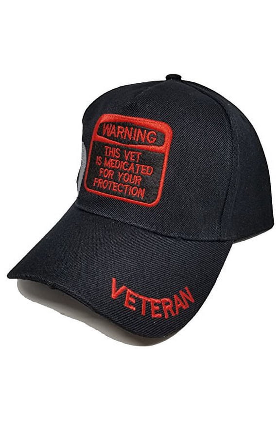 WARNING This Vet Is Medicated For Your Protection Cap Black Hat