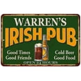 thumbnail image 1 of WARREN'S Irish Pub Beer Metal Sign Bar Decor 8x12 208120013167, 1 of 1