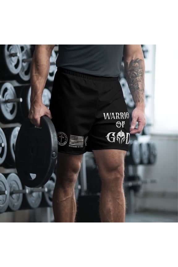 WARRIOR OF GOD  Athletic Long Shorts (6XL)