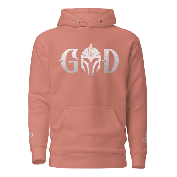 WARRIOR OF GOD Unisex Hoodie (Dusty Rose, S)
