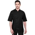 thumbnail image 1 of WARRIOR POINT men's chef coat half sleeve PolyCotton slim fit chef coat size-(S-6XL), 1 of 6