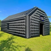 WARSUN Large Black Inflatable Night Club 30x20x13Ft Inflatable Party Tent with Logo Area Disco Cube Gazebo Event House