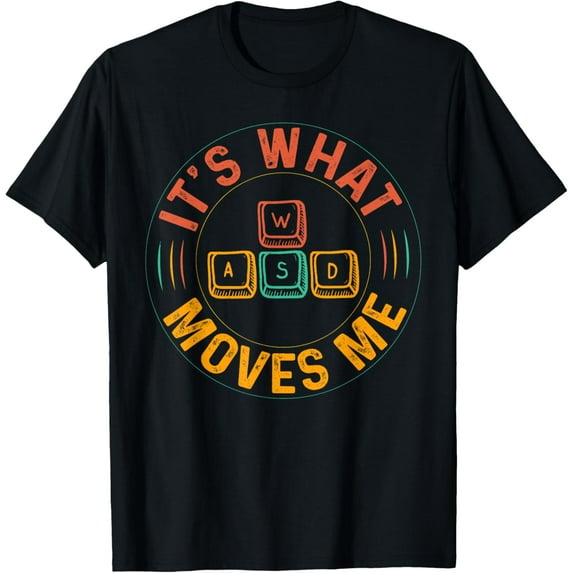 WASD PC Gamer Gifts Video Gaming Boys Men Vintage Gift Women T-Shirt